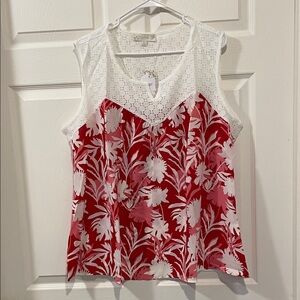 Suzanne Betro Weekend Sleeveless Blouse in Vibrant Colors New with Tags size 2X